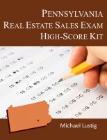 Cover for 'Pennsylvania Real Estate Sales Exam High-Score Kit'