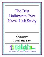 Cover for 'The Best Halloween Ever Novel Unit Study'