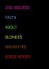 202 Useless Facts about Blondes, Bruneets & Red Head's by David Rae