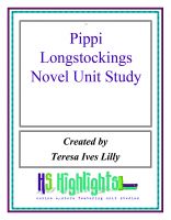 Cover for 'Pippi Longstockings Novel Unit Study'