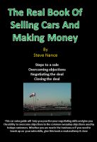 Cover for 'The Real Book on Selling Cars and   Making Money'