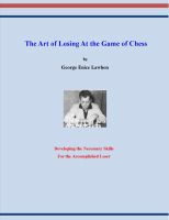 Cover for 'The Art Of Losing At The Game of Chess'