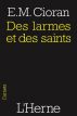 Des larmes et des saints by Emil Cioran