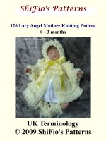 Cover for '126 Lacy Angel Matinee Jacket Knitting Pattern #126'