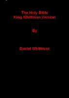 Cover for 'The UnHoly Bible, King Whittman's Version'