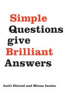 Cover for 'Simple questions give brilliant answers'