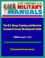 Cover for '21st Century U.S. Military Manuals: The U.S. Army Training and Doctrine Command Concept Development Guide - TRADOC Pamphlet 71-20-3 (Professional Format Series)'
