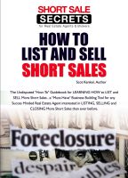 Cover for 'The Real Estate Agents Guide to Listing and Selling Short Sales'