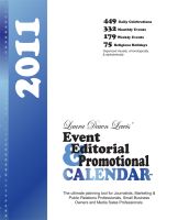 Cover for '2011 Event, Editorial & Education Promotional Calendar'