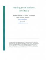 Cover for 'Making Your Business Profitable'