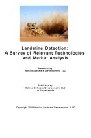 Cover for 'Landmine Detection: A Survey of Relevant Technologies and Market Analysis'