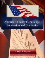 Cover for 'America's Greatest Challenge: Succession and Continuity'