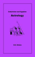 Cover for 'Babylonian and Egyptian Astrology'