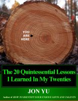 Cover for 'The 20 Quintessential Lessons I Learned In My Twenties'
