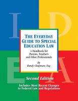 Cover for 'The Everyday Guide to Special Education Law, Second Edition'