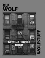 Cover for 'Setting Things Right'