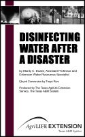 Cover for 'Disinfecting Water After a Disaster'
