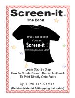 Cover for 'Screen&ndash;it &trade; Do it yourself screen printing - If you can spell it, you can screen it!'