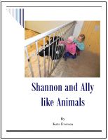 Cover for 'Shannon and Ally like Animals'
