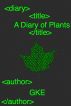 A Diary of Plants by Greg Ellis