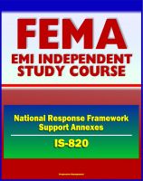 Cover for '21st Century FEMA Study Course: Introduction to the National Response Framework (NRF) Support Annexes (IS-820) Managing Volunteers, Donations, and Finances, Building Partnerships'