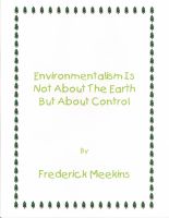 Cover for 'Environmentalism Not About the Earth But About Control'