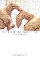 Cover for 'On the Origin and Abolishment of Low Back Pain'