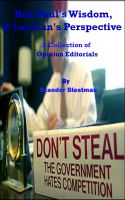 Cover for 'Ron Paul's Wisdom, A Layman's Perspective. A Collection of Opinion Editorials'
