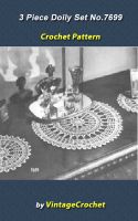 Cover for '3 Piece Doily Set Vintage Crochet Pattern eBook'