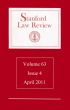 Stanford Law Review: Vol. 63, Iss. 4 - Apr. 2011 by Stanford Law Review