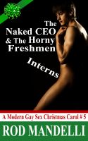Cover for 'A Modern Gay Sex Christmas Carol #5: The Naked CEO & The Horny Freshmen Interns (M/m/m Gay Threesome Erotica) (College Twinks First Time Gay Sex)'