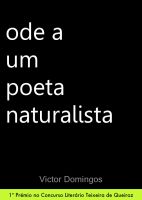 Cover for 'Ode a Um Poeta Naturalista'