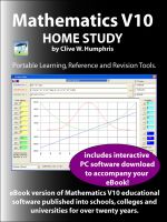 Cover for 'Mathematics V10 Home Study'