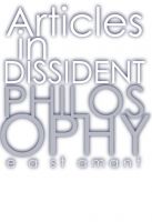 Cover for 'Articles in Dissident Philosophy'