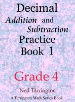 Cover for 'Decimal Addition and Subtraction Practice Book 1, Grade 4'