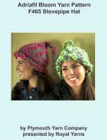 Cover for 'Adriafil Bloom Yarn Knitting Pattern F465 Stovepipe Hat'