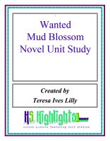 Cover for 'Wanted Mud Blossom Novel Unit Study'