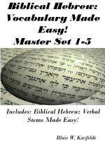 Cover for 'Biblical Hebrew: Vocabulary Made Easy! Master Flash Card Set 1-5'