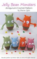 Cover for 'Jelly Bean Monsters Amigurumi Crochet Pattern'