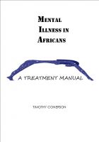Cover for 'Mental Illness in Africans: A Treatment Manual'
