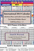 Cover for '2013 International Calendar With Moon Phase Table'