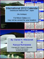 Cover for '2012 International Calendar - Daisetsuzan National Park - Japan'