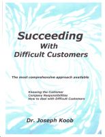 Cover for 'Succeeding with Difficult Customers'