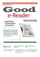 Cover for 'Good E-Reader Magazine August 2010'