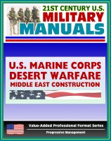 Cover for '21st Century U.S. Military Manuals: Problems in Desert Warfare and Troop Construction in the Middle East Marine Corps Field Manuals (Value-Added Professional Format Series)'