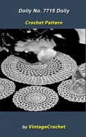 Cover for 'Doily Mat Set No.7715 Vintage Crochet Pattern eBook'