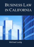 Cover for 'Business Law in California'