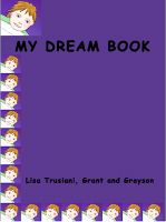 Cover for 'My Dream Book, for grandma and grandpa'