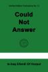 Could Not Answer by Is-haq Efendi Of Harput