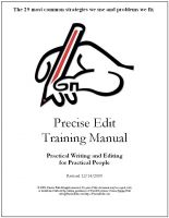 Cover for 'Precise Edit Training Manual'